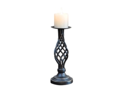 Ornamento Prato Velas Geométrico Nórdico Ferro Eletroplatado Grande