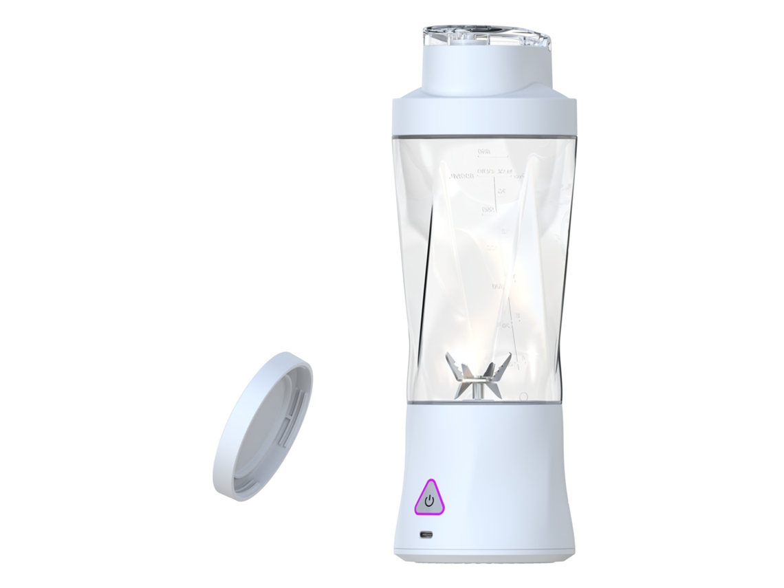 Máquina de café expresso portátil com alta potência de 360 W e funcionamento sem fio branco.