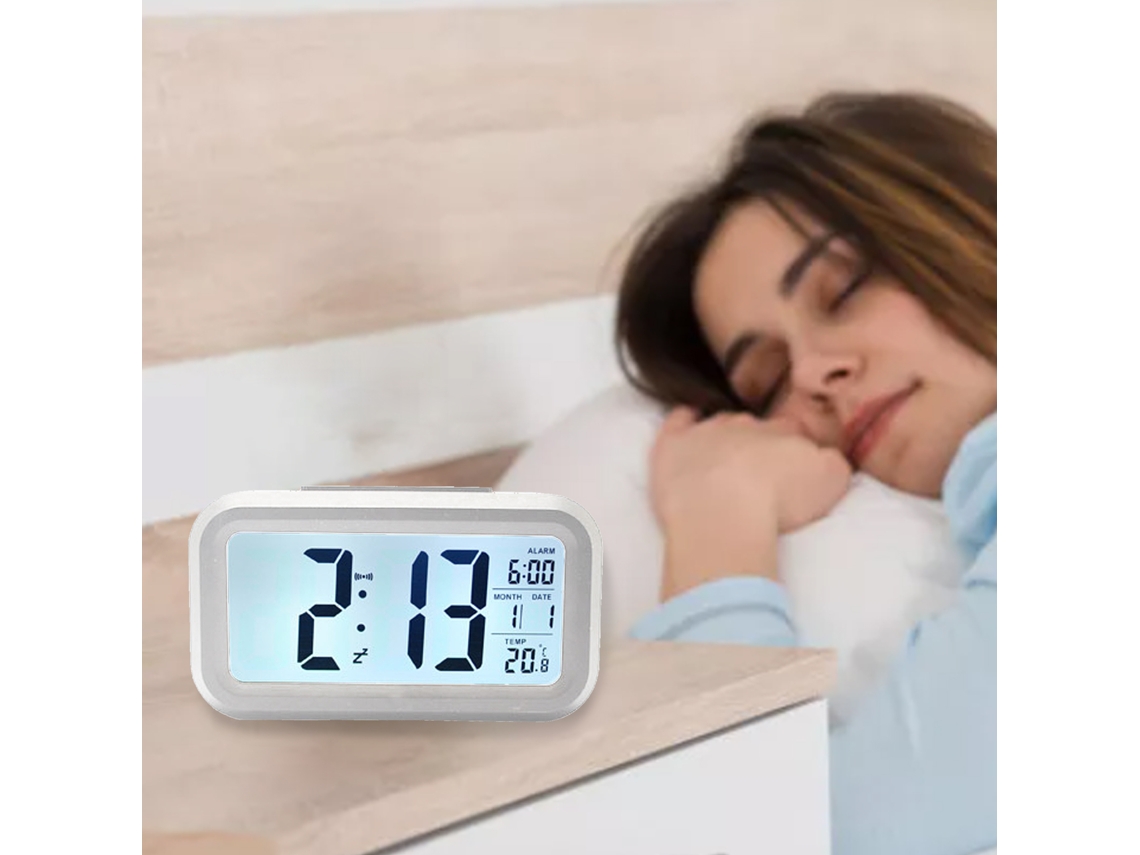 Despertador Com Estilo De Temperatura Eoocoo Com Função Luminosa Sensível À Luz