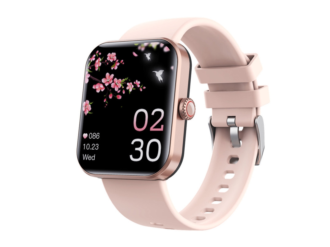 SHAH ARPAN Smart Watch F57L Monitora Temperatura Corporal Frequência Cardíaca Oxigênio no Sangue e Pressão Arterial Rosa