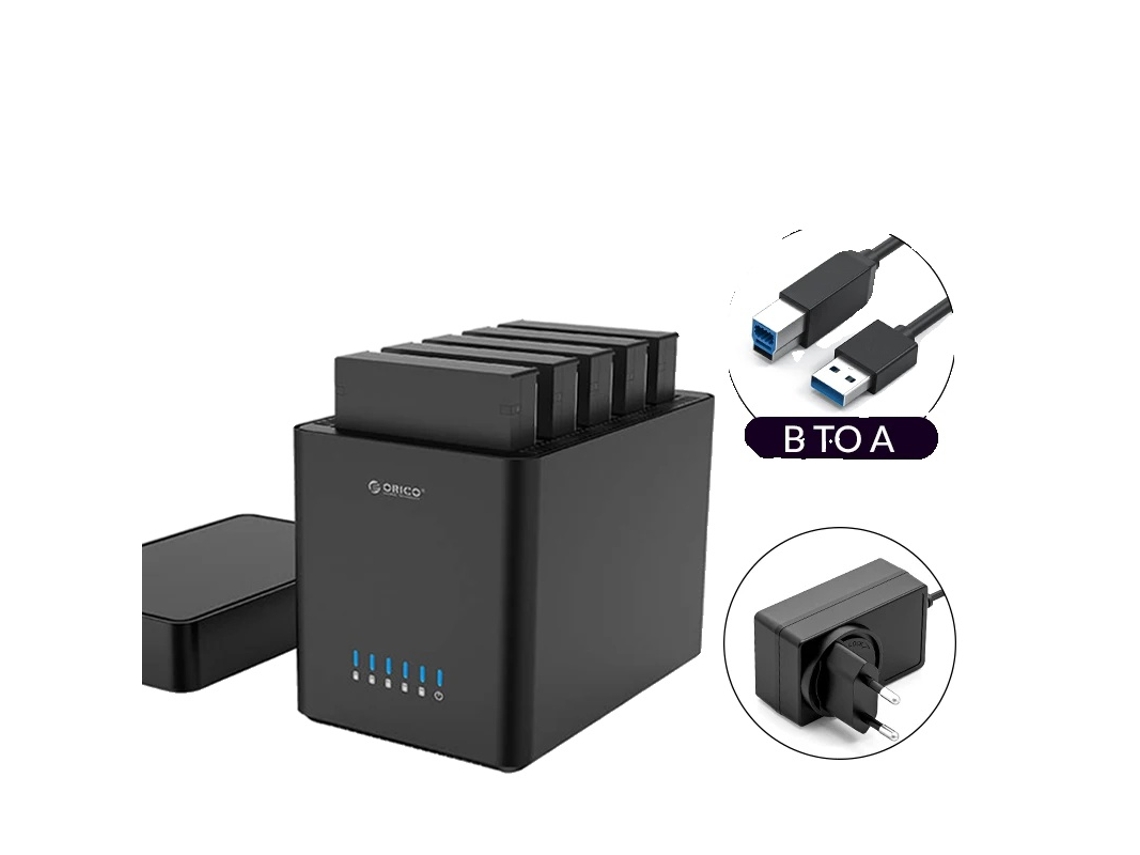Gabinete Para Disco Rígido De 5 Baías, Suporte De 90tb, Interface Usb3.0/tipo C,usb3.0 Plug Eu Oem