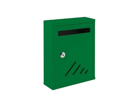 Caixa De Correio Interior De Metal Com Alça Verde Handlock