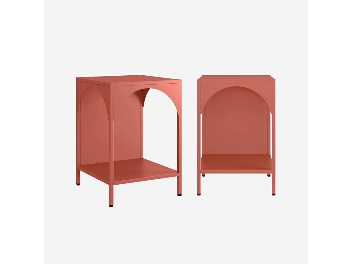 Mesa De Cabeceira, Mesa De Apoio Industrial , Terracota Sweeek (conjunto De 2)