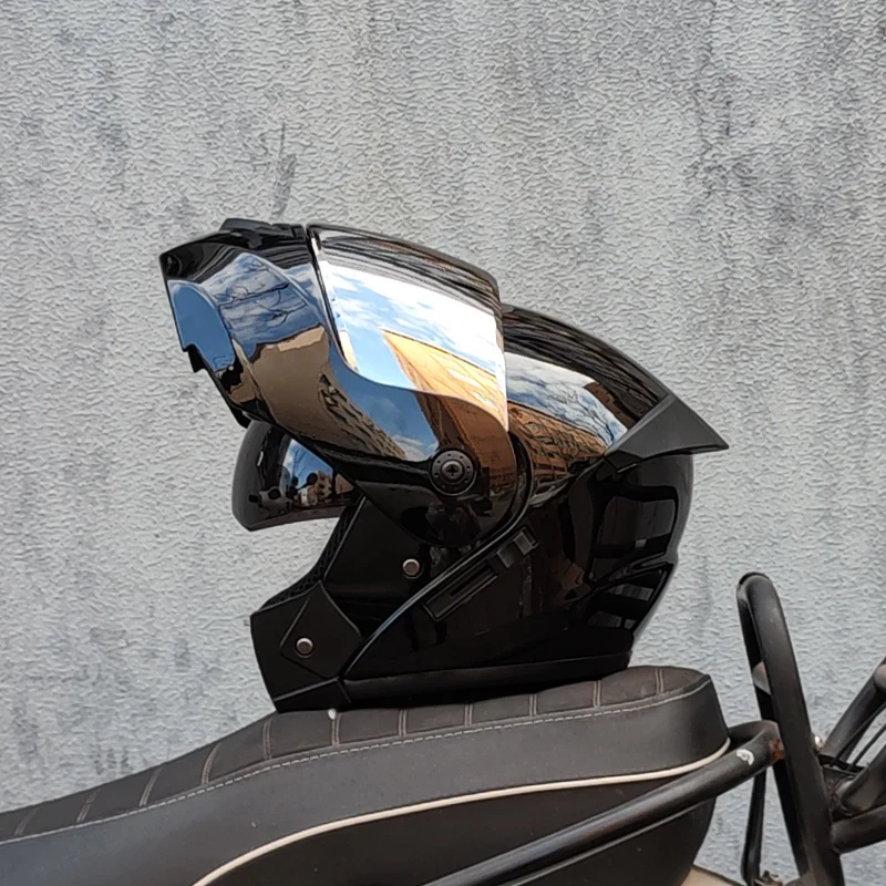 (l) Capacete Flip Para Motocicleta Com Certificação Dot Mais Recente E Viseira Integrada.