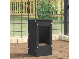 Vidaxl Comedouro Para Coelhos Preto 12,5 X 12,5 X 25 Cm 1,5 Kg