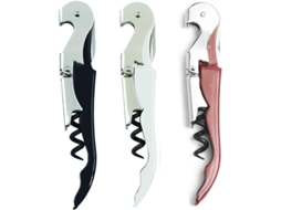 3 Saca rolhas Aço Inox 3 em 1 Branco/preto, Dobradiça Dupla ZYBLSSBB