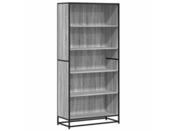 Bookcase, Bookcases Vidaxl Cinzeto Madeira Processada (n/a)