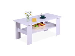 Mesa De Centro Com Prateleira Inferior - Design Moderno, Fácil De Limpar