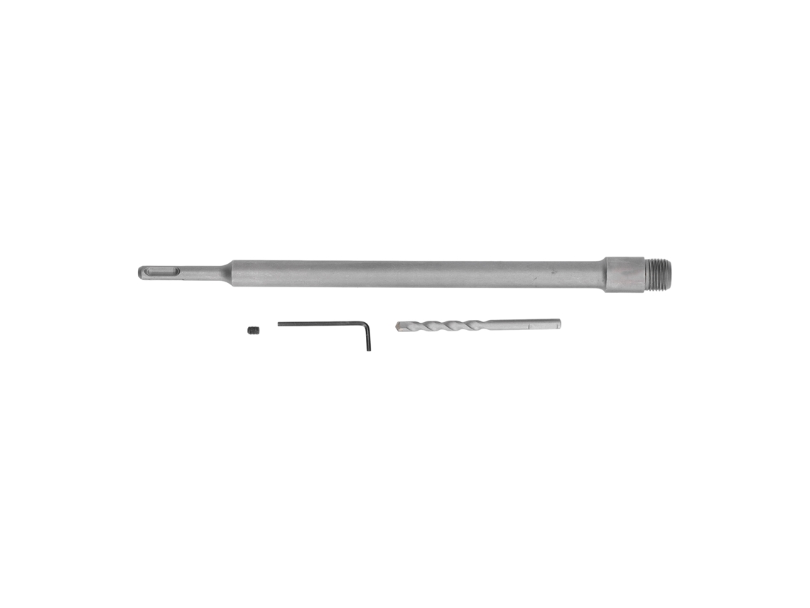 Adaptador de furadeira de aço carbono de 350 mm para martelo perfurador com haste redonda.
