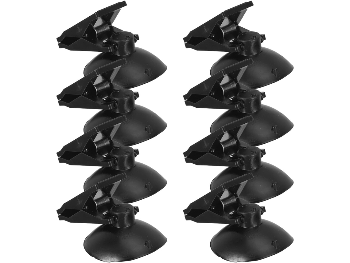 Conjunto de 8 Clipes de Sucção Confeccionados em Pvc/abs Com Mola De Aço, Segura Fixação.