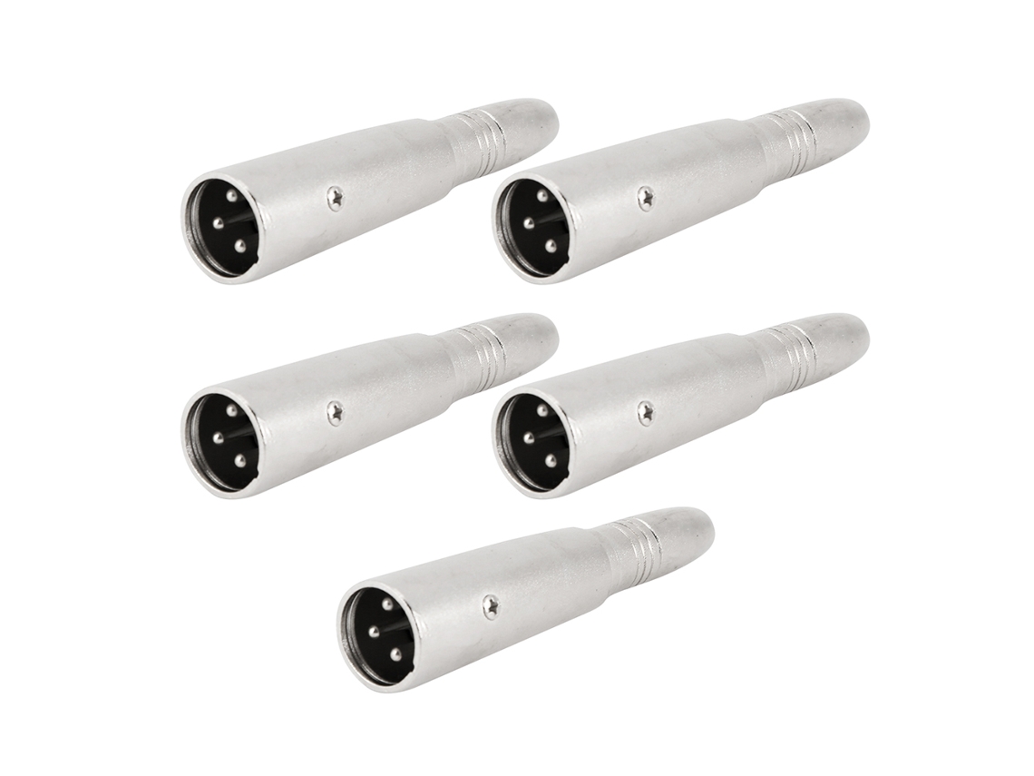5 Peças Conector Xlr Macho 3 Pinos 6,5mm/0,26in Plug Conector Xlr