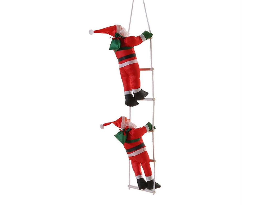 Pingente de Natal Papai Noel Subindo Escadas | S/MARCA