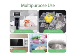 Sacos De Seladora A Rolos Descartáveis ​​3 Pacotes Para Economia Alimentos, Armazenamento Vácuo S Erviço Pesado Sous Vide Cookin Hy