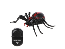 Aranha falsa realista com controle remoto, brinquedo assustador para pegadinhas.