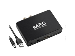 Extrator de Áudio Earc Compatível com Hdmi, Conversor 192 Khz, Adaptador para Rca Dt AQUAFORGE