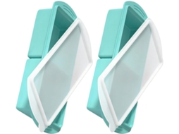 Conjunto De 2 Formas De Silicone Para Congelar Com Tampas, Divisórias Flexíveis Para Sopas, Molhos