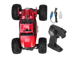 Ats coche de Controle Remoto 2.4g com Luzes Led e Simulação de Spray Brinquedo para Crianças Vermelho
