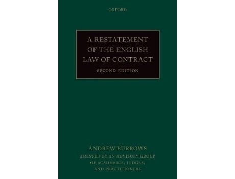 Livro A Restatement of the English Law of Contract de Andrew Burrows (Inglês - Capa Dura)