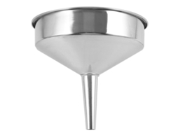 Funil De Aço Inoxidável Reforçado Para Óleo De Motor, Com Ampla Abertura Para Facilitar A Limpeza.