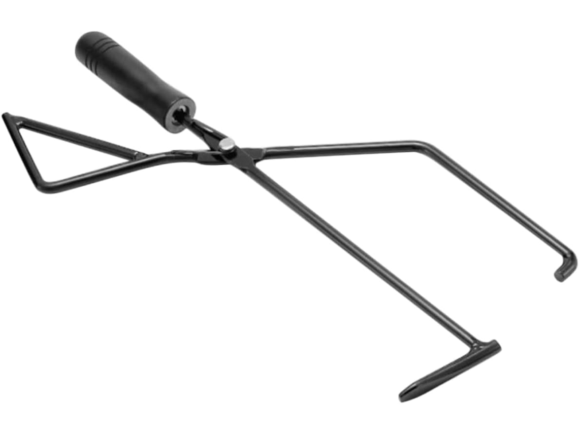 Pinça Portátil De Metal Para Lenha, Ideal Para Lareiras E Acessórios Externos, Com Cabo Ergonômico