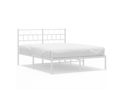 Metal Bed Frame, Metal Bed Frames Vidaxl Branco Aço (150 X 200 Cm)