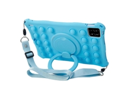 Capa Hengrongshen para Xiaomi Pad 6s Pro 12,4" com suporte e alça de ombro, azul