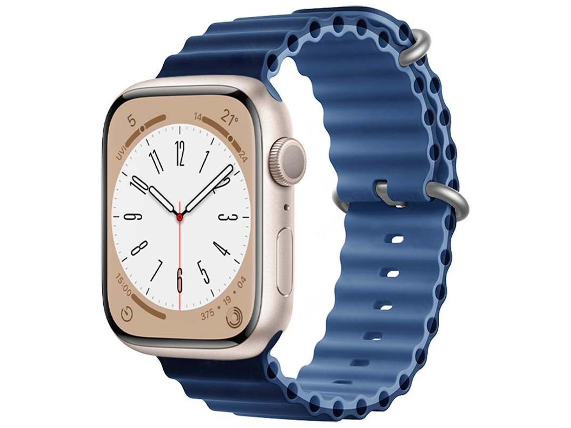 Pulseira Apple Watch 42/44/45/49Mm Wave Azul Marinhoazul Oem