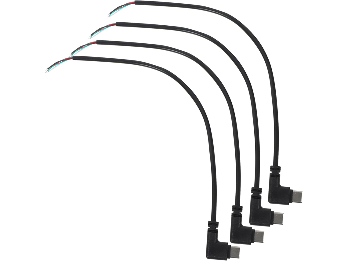 Cabo Usb Tipo C Em Ângulo Reto De 90 Graus, Conector Macho, 4 Pinos, Extremidade Desencapada
