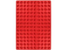 Mold De Silicone Para Biscoitos De Cão 221 Cavidades Hemisféricas Para Assar Mini Vermelho