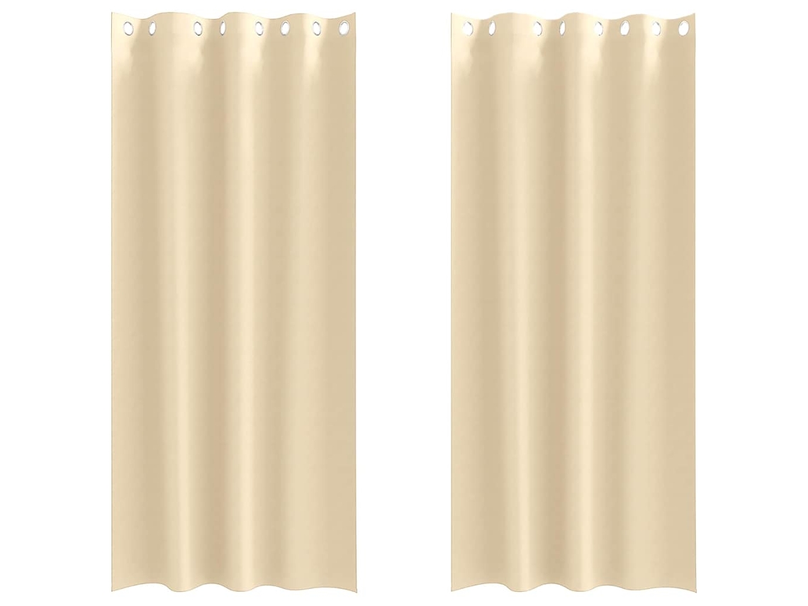 Maison Exclusive - Cortinas Blackout Com Argolas 2 Pcs Creme 225 X 140 Cm
