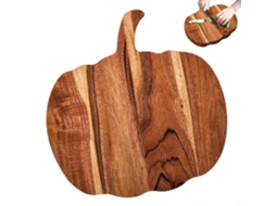 Tábua De Corte De Madeira Em Formato De Abóbora Para O Halloween, Ideal Para Queijos, Carnes E Legumes. Decoração Festiva Para A Cozinha.