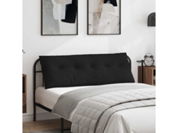 Vidaxl Travesseiro Para Costas Preto 140 X 19 X 50 Cm Tecido