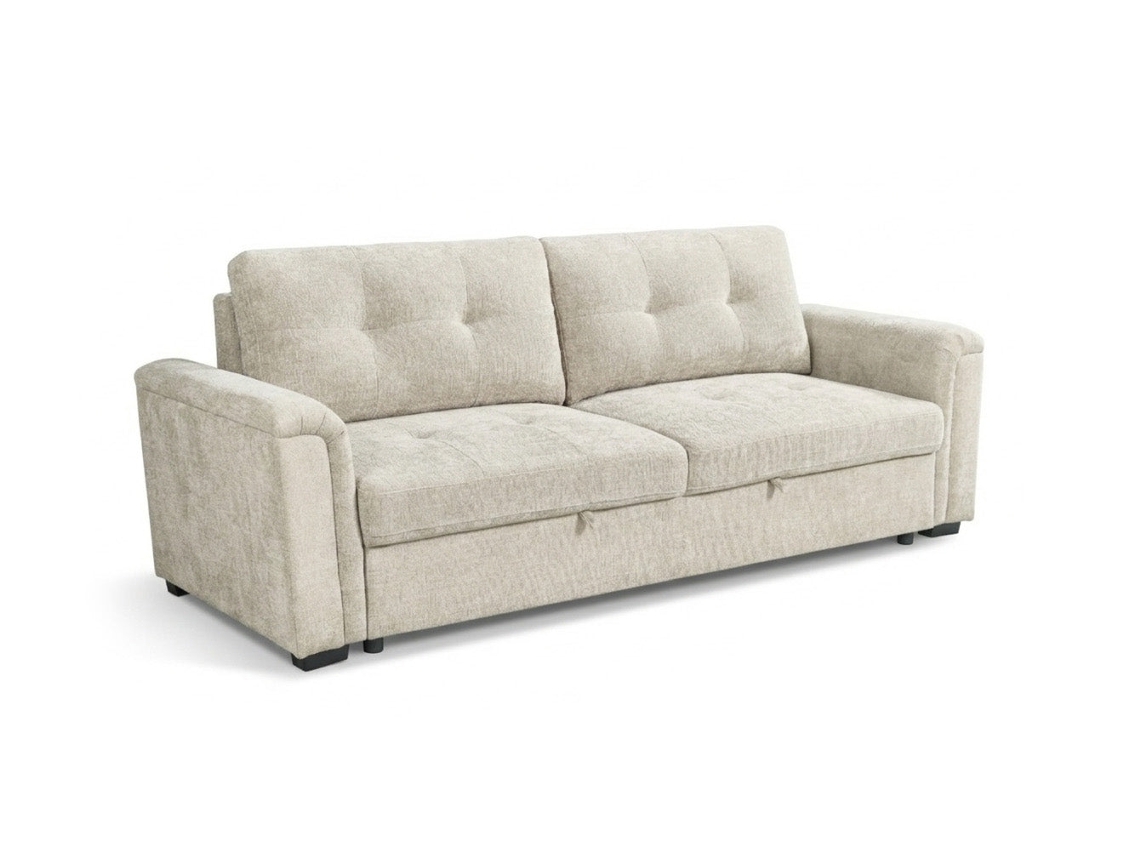 Sofá-cama Belux Bege 235cm, Bege
