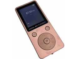 Reprodutor de música portátil MP4/MP3 para crianças e uso externo (Ouro Rosa)