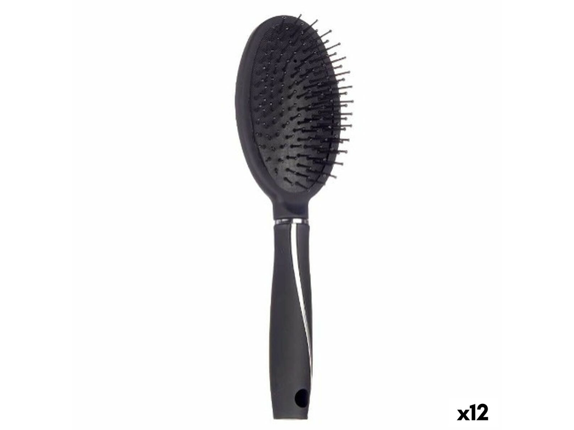 Escova Preto Silicone Plástico 12 Un
