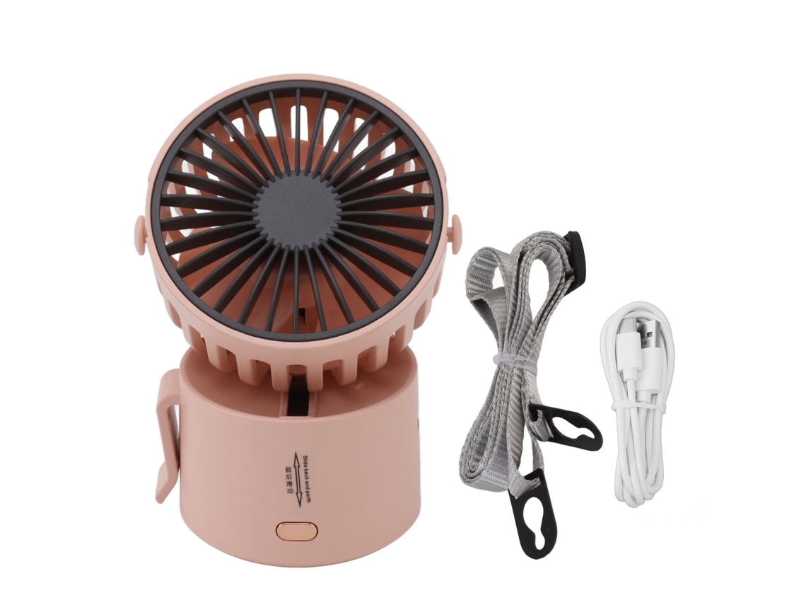 Ventilador Portátil Usb Colar Rosa com Cordão