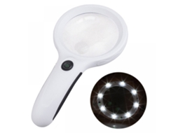 Lupa Portátil com Luz Uv/led 4x 2 em 1 BRILVIBERA