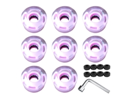 8 Rodas De Skate Com Led Sem Bateria 78a Pu Para Longboard Skateboard Acessórios Com Chave