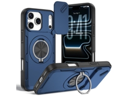 Capa Zruxe Compativel Com Iphone 17 Pro Max (magsafe - Suporte Giratorio - Azul)