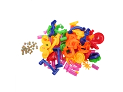 Brinquedo De Blocos De Caminho Plástico Com Bolas Rodantes, 105 Peças/conjunto, Brinquedo Inteligente Para Crianças(678-7)