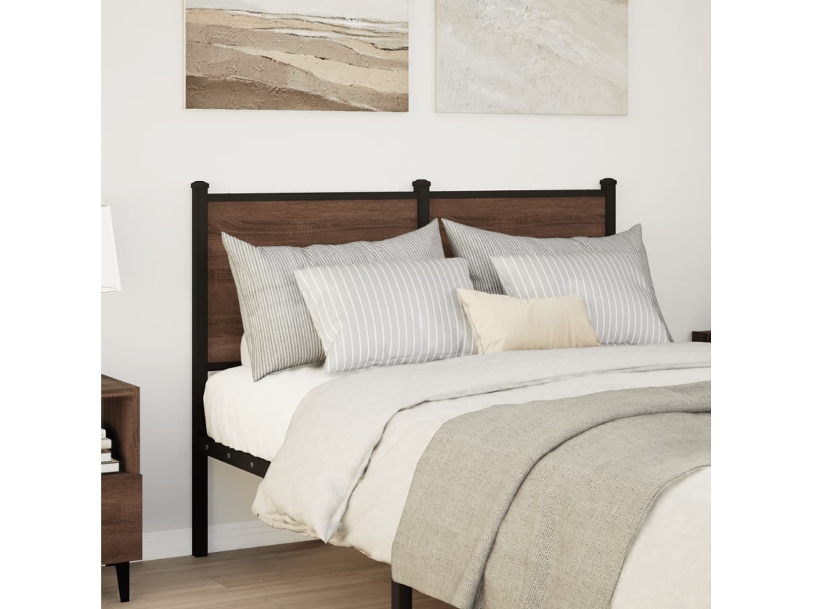 Cabeceira de Substituição 120cm Derivados Madeira/aço Carvalho Castanho MAISON EXCLUSIVE