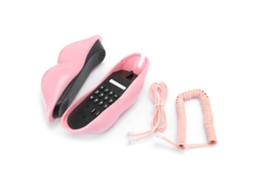 Aetheria telefone Fixo de Mesa com Forma de Lábios Rosa Estilo Europeu Criativo para Casa