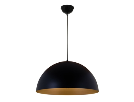 Suspensão Gaspar 1Xe27 Alt.Reg.Xd.40Cm Preto/Dourado FERRIMEX