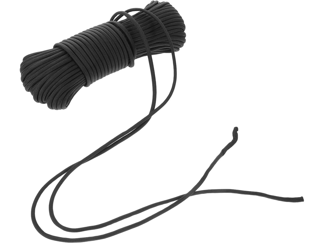 Corda De Sobrevivência Para Barraca Em Nylon Preto