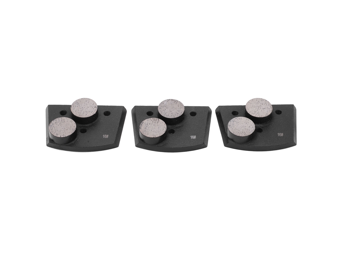 3 Peças De Discos De Lixamento Diamantado Preto 16 Grit 2 Dentes Cilíndricos Para Lixamento E Polimento De Concreto