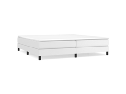 Box Spring Bed Frame, Box Spring Bed Frames Vidaxl Branco Couro Artificial (200 X 200 Cm)