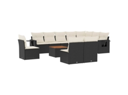 Garden Sofa Set, Garden Sofa Sets Vidaxl Preto Rattan / Vime (n/a)