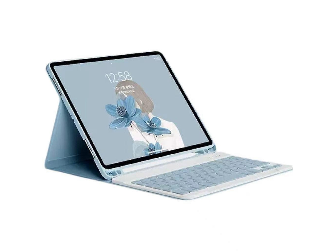 Capa Com Teclado Bluetooth Para Tablet 11, Proteção E Funcionalidadedusty Blue