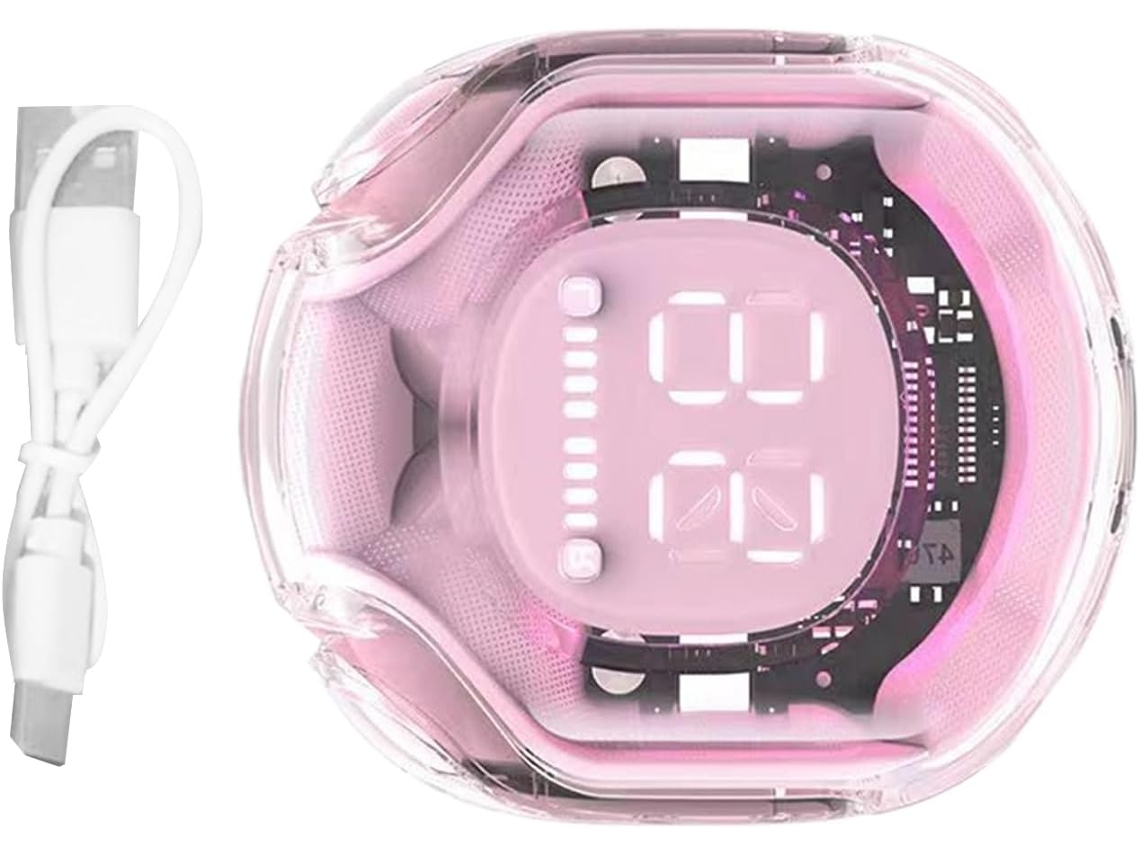 Fones De Ouvido Sem Fio Com Cancelamento Ruído E Visor Digital Led 5, 4 Polegadas