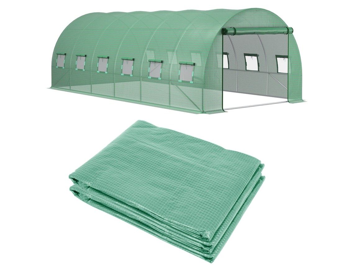 Cobertura De Verde Reposição Para Tenda Estufa Tipo Túnel 600x300x200cm Com 12 Janelas
